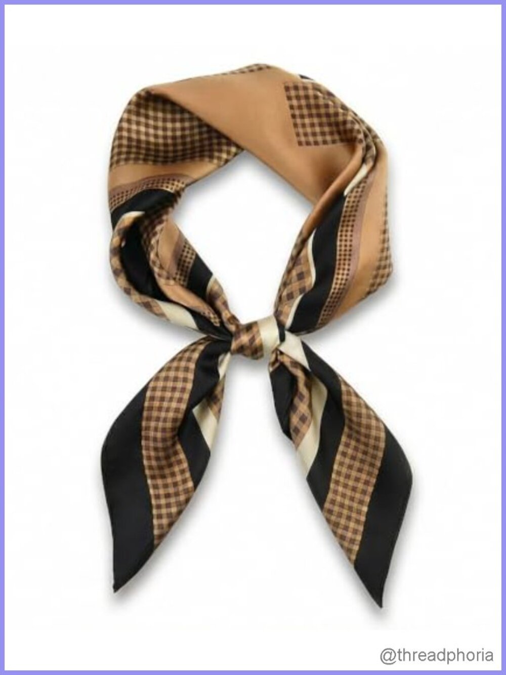 Polyester Square Scarf 27.5x27.5 in Lightweight Fashion Scarf for Neck Hair Bag